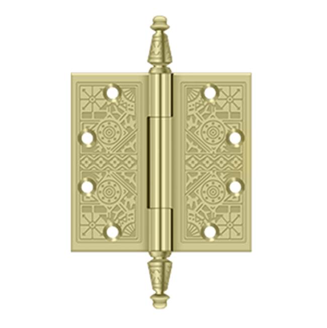 Deltana - 4-1/2'' x 4-1/2'' Square Hinges - Unlacquered Brass