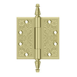 Deltana - 4-1/2'' x 4-1/2'' Square Hinges - Unlacquered Brass