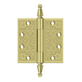 Deltana - 4-1/2'' x 4-1/2'' Square Hinges - Polished Brass