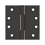 Deltana - 4''x 4'' Square Knuckle Hinges, Solid Brass - Oil-rubbed Bronze