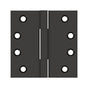 Deltana - 4''x 4'' Square Knuckle Hinges, Solid Brass - Oil-rubbed Bronze