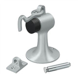 Deltana - Cement Floor Mount Bumper w/ Holder, Solid Brass - Brushed Chrome