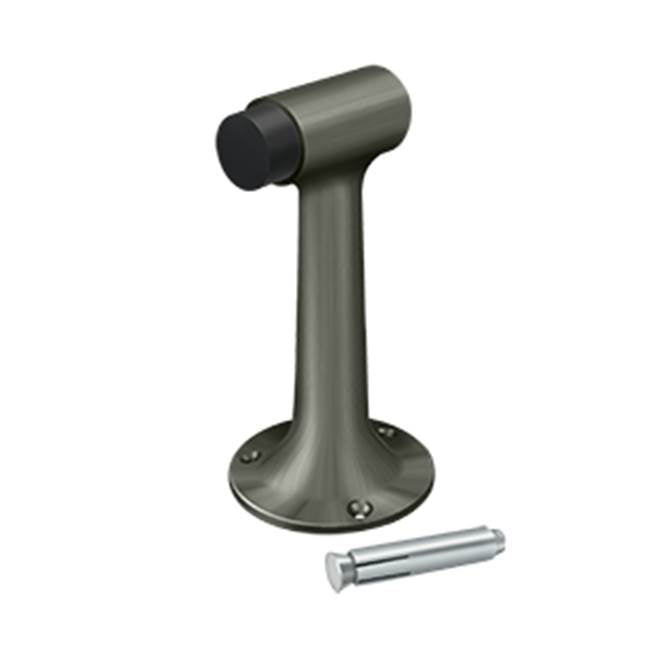 Deltana - Floor Mount, 6'' Bumper, HD, Solid Brass - Antique Nickel