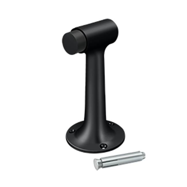 Deltana - Floor Mount, 6'' Bumper, HD, Solid Brass - Paint Black