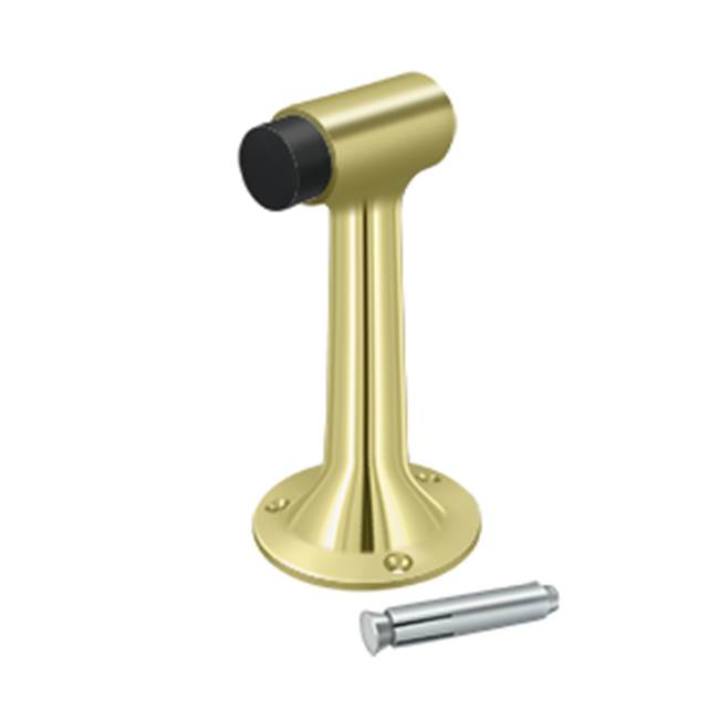 Deltana - Floor Mount, 6'' Bumper, HD, Solid Brass - Polished Brass