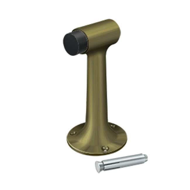 Deltana - Floor Mount, 6'' Bumper, HD, Solid Brass - Antique Brass