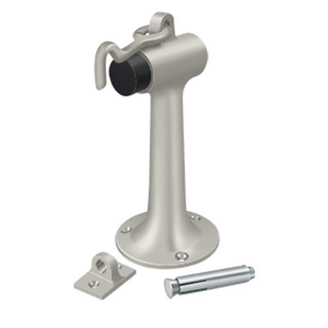 Deltana - Floor Mount, 6'' Bumper w/ Hook - Brushed Nickel