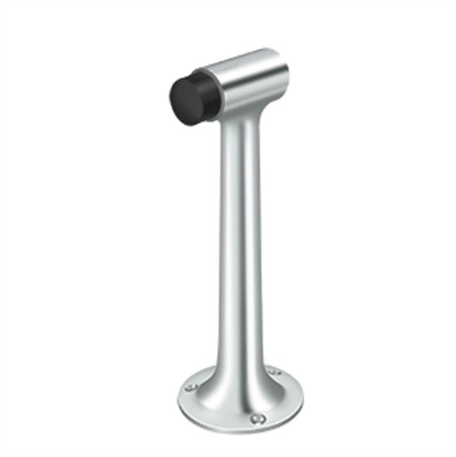 Deltana - Floor Mount, 8'' Bumper, HD, Solid Brass - Polished Chrome