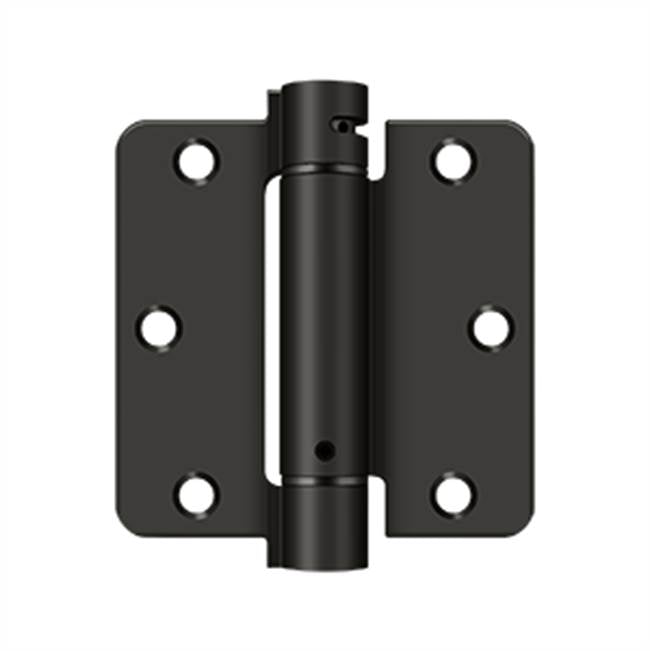 Deltana - 3-1/2'' x 3-1/2'' x 1/4'' Spring Hinge - Oil-rubbed Bronze