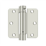 Deltana - 3-1/2'' x 3-1/2'' x 1/4'' Spring Hinge - Polished Nickel