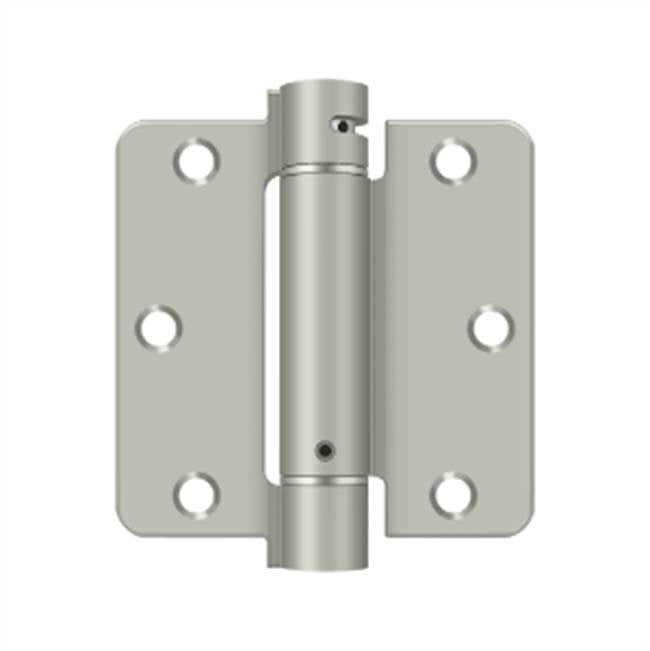 Deltana - 3-1/2'' x 3-1/2'' x 1/4'' Spring Hinge - Brushed Nickel