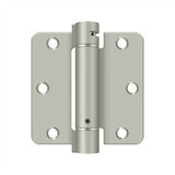 Deltana - 3-1/2'' x 3-1/2'' x 1/4'' Spring Hinge - Brushed Nickel