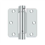 Deltana - 3-1/2'' x 3-1/2'' x 1/4'' Spring Hinge - Polished Chrome