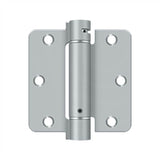 Deltana - 3-1/2'' x 3-1/2'' x 1/4'' Spring Hinge - Brushed Chrome