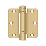 Deltana - 3-1/2'' x 3-1/2'' x 1/4'' Spring Hinge - Brushed Brass