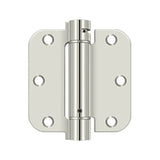 Deltana - 3-1/2'' x 3-1/2'' x 5/8'' Spring Hinge - Polished Nickel