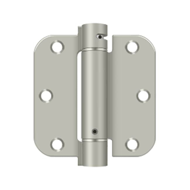 Deltana - 3-1/2'' x 3-1/2'' x 5/8'' Spring Hinge - Brushed Nickel