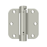 Deltana - 3-1/2'' x 3-1/2'' x 5/8'' Spring Hinge - Brushed Nickel
