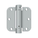 Deltana - 3-1/2'' x 3-1/2'' x 5/8'' Spring Hinge - Brushed Chrome