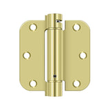 Deltana - 3-1/2'' x 3-1/2'' x 5/8'' Spring Hinge - Polished Brass