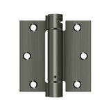 Deltana - 3-1/2'' x 3-1/2'' Spring Hinge - Antique Nickel