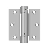 Deltana - 3-1/2'' x 3-1/2'' Spring Hinge - Brushed Stainless