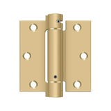 Deltana - 3-1/2'' x 3-1/2'' Spring Hinge - Brushed Brass