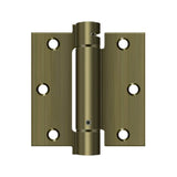 Deltana - 3-1/2'' x 3-1/2'' Spring Hinge - Antique Brass