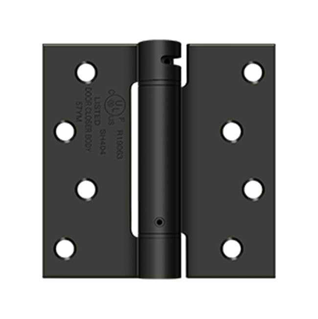 Deltana - 4'' x 4'' Spring Hinge, UL Listed - Oil-rubbed Bronze