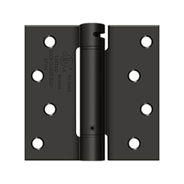 Deltana - 4'' x 4'' Spring Hinge, UL Listed - Oil-rubbed Bronze