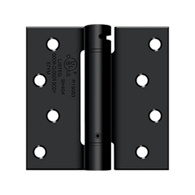 Deltana - 4'' x 4'' Spring Hinge, UL Listed - Paint Black