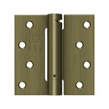 Deltana - 4'' x 4'' Spring Hinge, UL Listed - Antique Brass