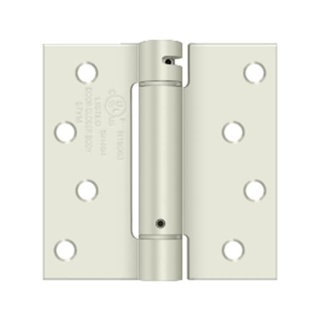 Deltana - 4'' x 4'' Spring Hinge, UL Listed - Prime Coat White