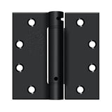 Deltana - 4-1/2'' x 4-1/2'' Spring Hinge, UL Listed - Paint Black