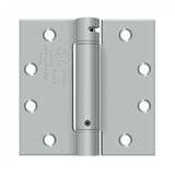 Deltana - 4-1/2'' x 4-1/2'' Spring Hinge, UL Listed - Brushed Chrome