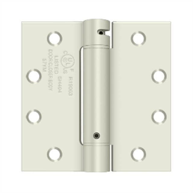 Deltana - 4-1/2'' x 4-1/2'' Spring Hinge, UL Listed - Prime Coat White