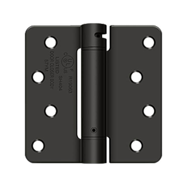 Deltana - 4'' x 4'' x 1/4'' Spring Hinge, UL Listed - Oil-rubbed Bronze