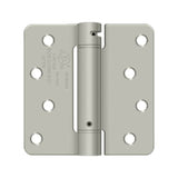Deltana - 4'' x 4'' x 1/4'' Spring Hinge, UL Listed - Brushed Nickel