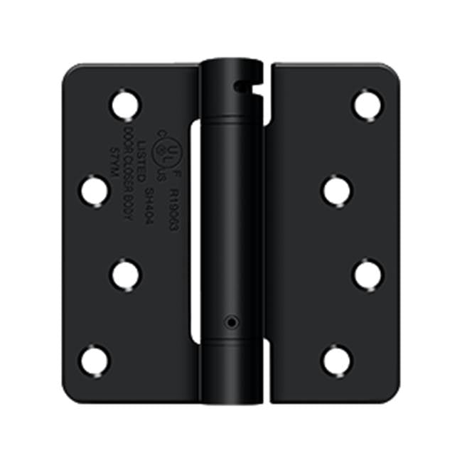 Deltana - 4'' x 4'' x 1/4'' Spring Hinge, UL Listed - Paint Black