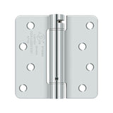 Deltana - 4'' x 4'' x 1/4'' Spring Hinge, UL Listed - Polished Chrome