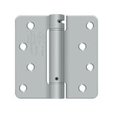 Deltana - 4'' x 4'' x 1/4'' Spring Hinge, UL Listed - Brushed Chrome