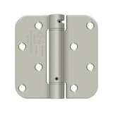 Deltana - 4'' x 4'' x 5/8'' Spring Hinge Benchmark, UL Listed - Brushed Nickel