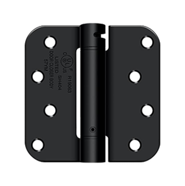 Deltana - 4'' x 4'' x 5/8'' Spring Hinge, UL Listed - Paint Black
