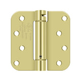 Deltana - 4'' x 4'' x 5/8'' Spring Hinge, UL Listed - Polished Brass