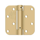 Deltana - 4'' x 4'' x 5/8'' Spring Hinge Benchmark, UL Listed - Brushed Brass
