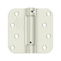Deltana - 4'' x 4'' x 5/8'' Spring Hinge, UL Listed - Prime Coat White