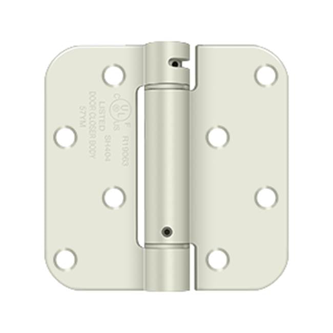 Deltana - 4'' x 4'' x 5/8'' Spring Hinge Benchmark, UL Listed - Prime Coat White
