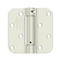 Deltana - 4'' x 4'' x 5/8'' Spring Hinge Benchmark, UL Listed - Prime Coat White