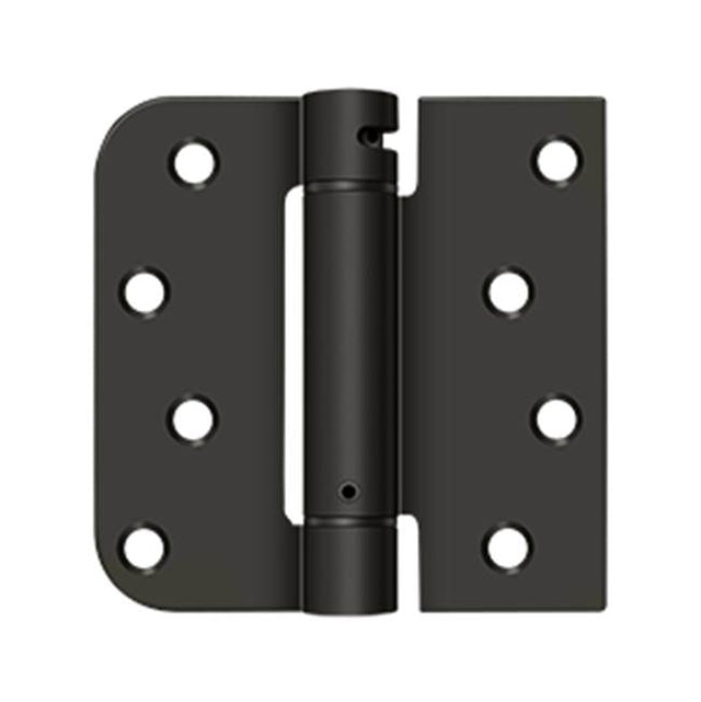 Deltana - 4'' x 4'' x 5/8'' x SQ Spring Hinge, UL Listed - Oil-rubbed Bronze