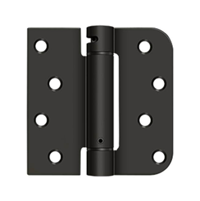 Deltana - 4'' x 4'' x 5/8'' x SQ Spring Hinge, UL Listed - Oil-rubbed Bronze
